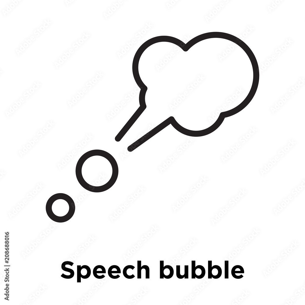 Speech bubble icon vector sign and symbol isolated on white background, Speech bubble logo concept , outline symbol, linear sign Speech bubble icon vector sign and symbol isolated on white background, Speech bubble logo concept , outline symbol, linear sign