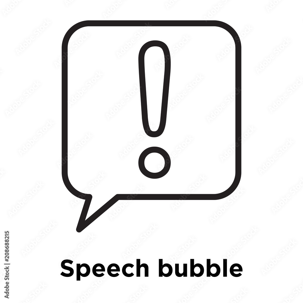 Speech bubble icon vector sign and symbol isolated on white background, Speech bubble logo concept , outline symbol, linear sign