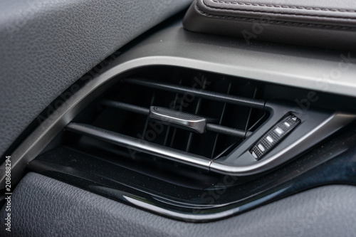 close up of air conditioner in car, Automobile detail. Picture use for Automotive Manufacturing.