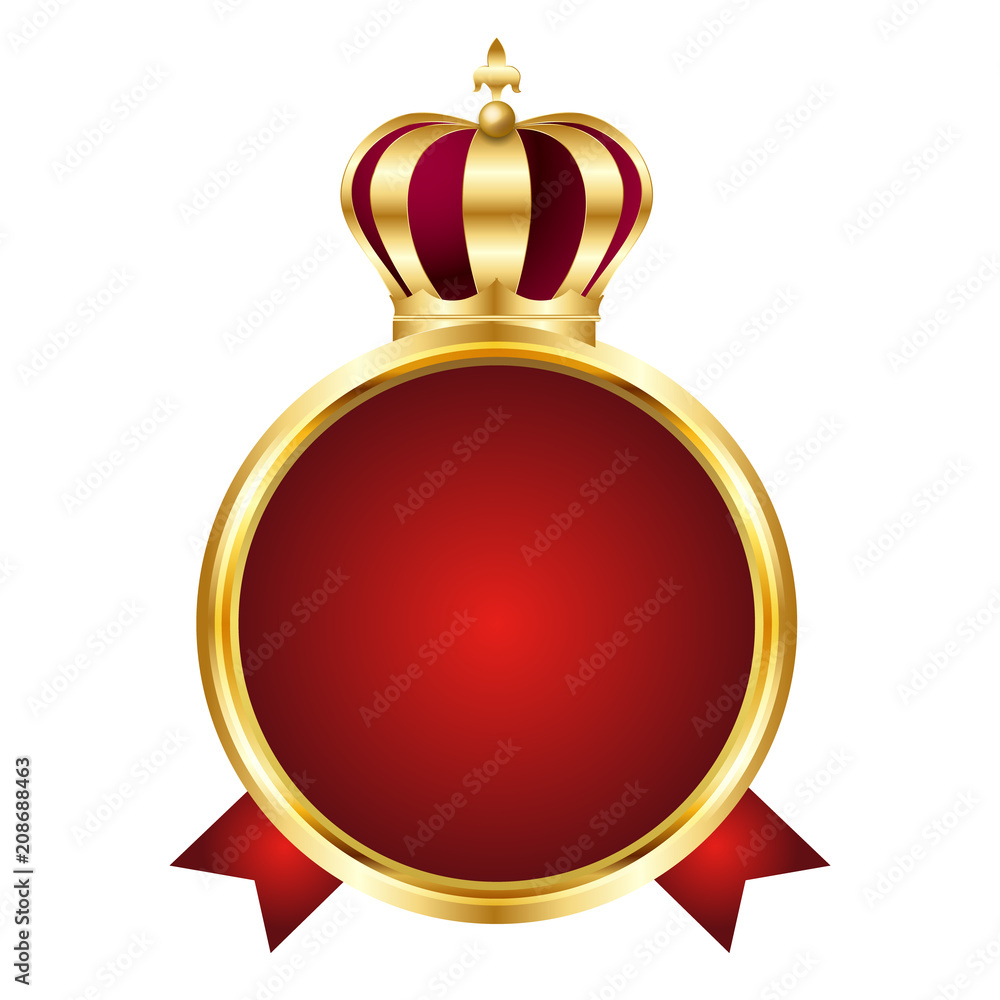 王冠 メダル 金 アイコン Stock Vector Adobe Stock