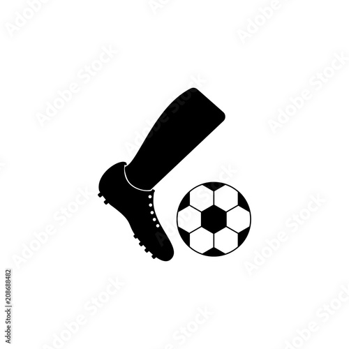 Foot and soccer ball icon. Element of soccer icon for mobile concept and web apps. Detailed Foot and soccer ball icon can be used for web and mobile. Premium icon