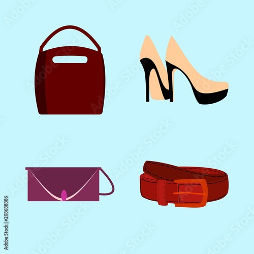 Wallpaper Mural woman clothes icons set Torontodigital.ca