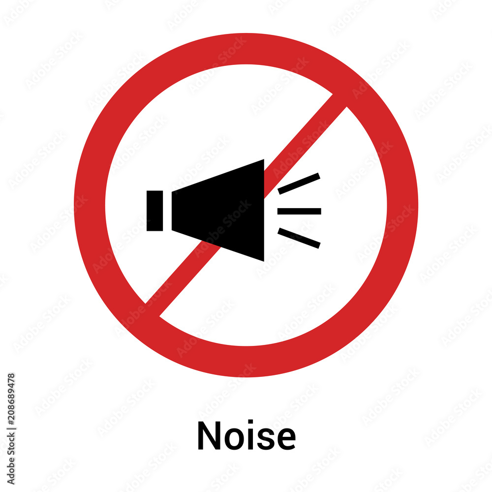 Noise icon vector sign and symbol isolated on white background, Noise logo concept Noise icon vector sign and symbol isolated on white background, Noise logo concept