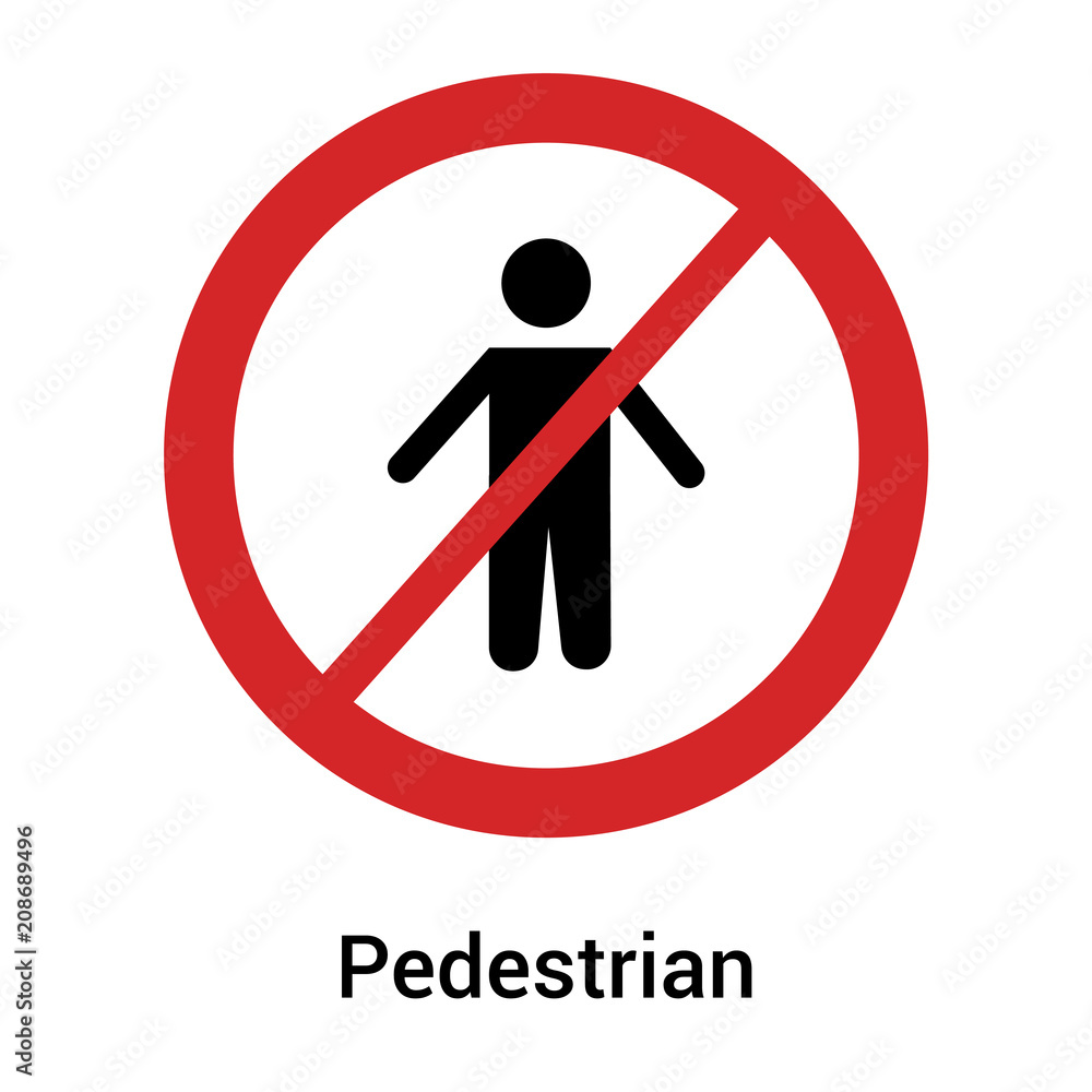 Pedestrian icon vector sign and symbol isolated on white background, Pedestrian logo concept Pedestrian icon vector sign and symbol isolated on white background, Pedestrian logo concept