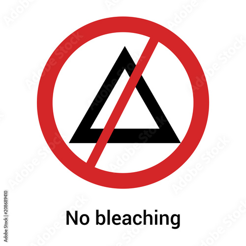No bleaching icon vector sign and symbol isolated on white background, No bleaching logo concept
