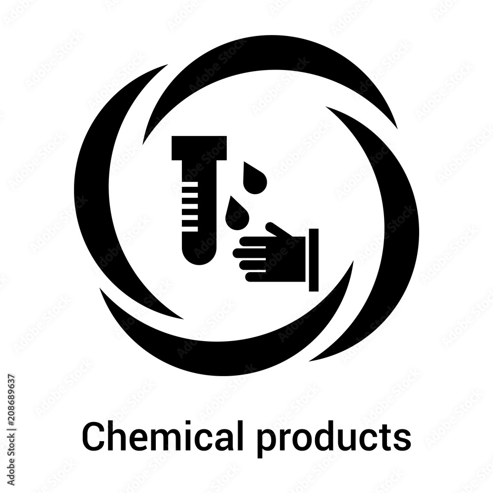 Chemical products icon vector sign and symbol isolated on white ...