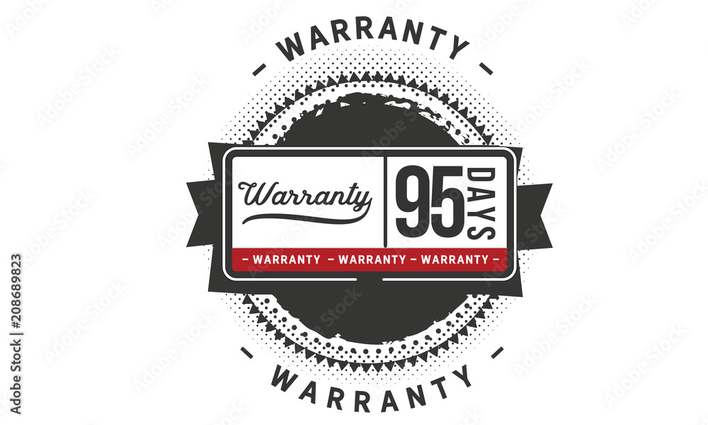 Fototapeta premium 95 dni gwarancji ikona vintage pieczątka gwarancja