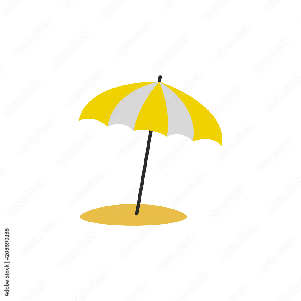 Beach umbrella flat icon. Element of beach holidays colored icon for mobile concept and web apps. Detailed Beach umbrella flat icon can be used for web and mobile. Premium icon