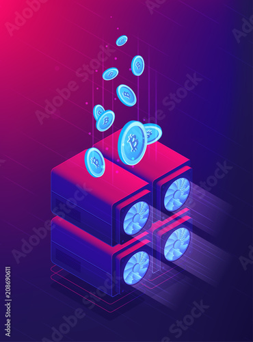 Isometric cloud mining concept