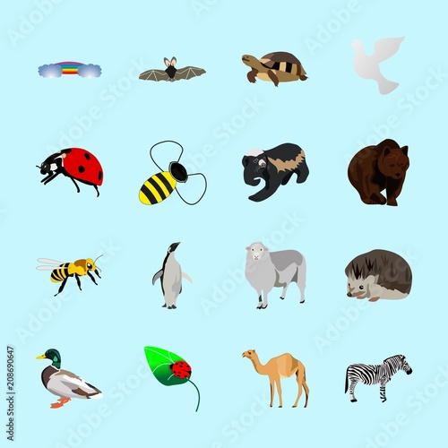 animals icons set