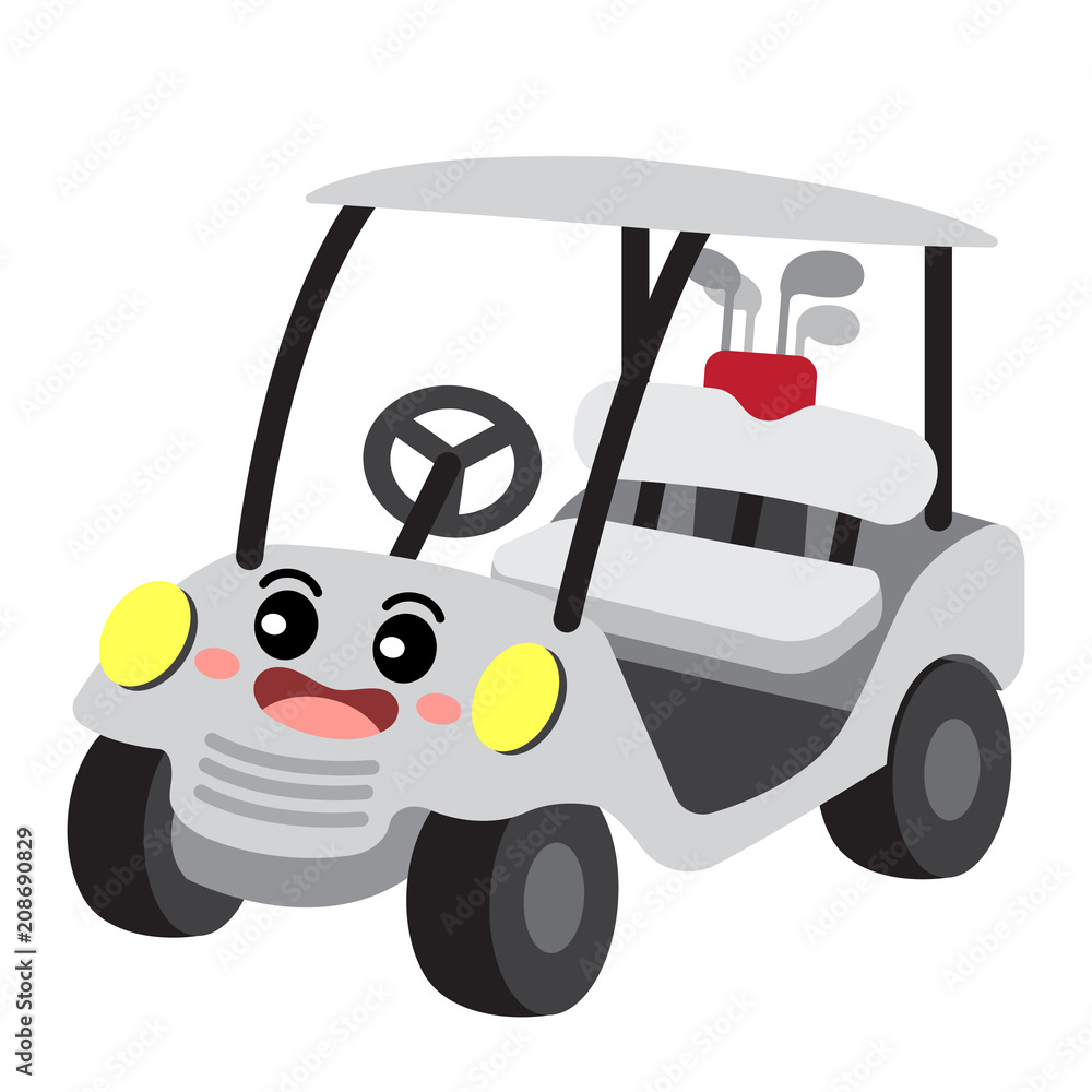Golf Cart Transportation Cartoon Character Perspective View Isolated On 1000 F 208690829 98KdNgf8FF4WMgKIbnXjlgOJlBXzFBiF