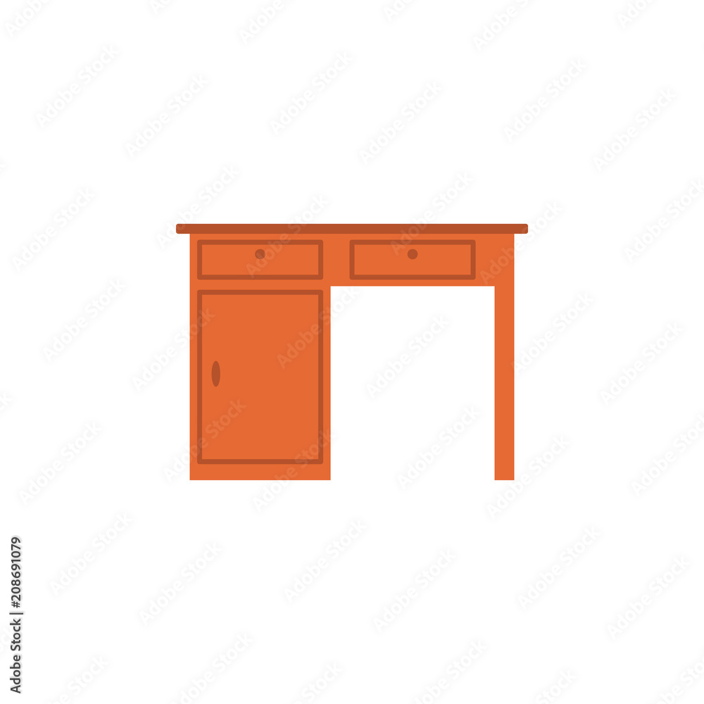 desk flat icon. Element of furniture colored icon for mobile concept and web apps. Detailed desk flat icon can be used for web and mobile. Premium icon desk flat icon. Element of furniture colored icon for mobile concept and web apps. Detailed desk flat icon can be used for web and mobile. Premium icon