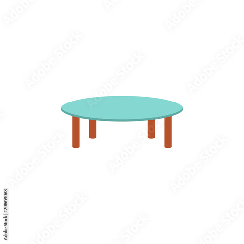 glass coffee table flat icon. Element of furniture colored icon for mobile concept and web apps. Detailed glass coffee table flat icon can be used for web and mobile. Premium icon