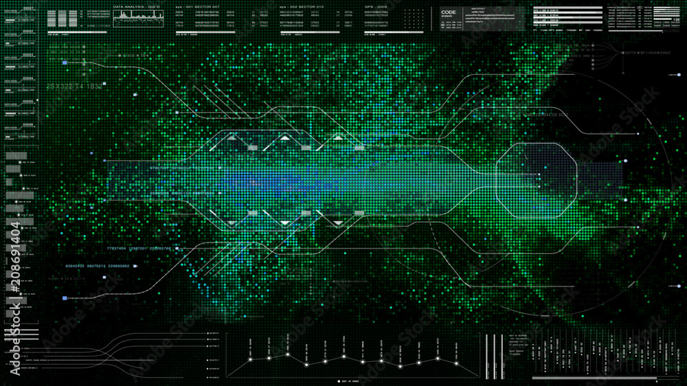 Obraz premium Futuristic motion element user interface information technology virtual head up display for background computer desktop screen display