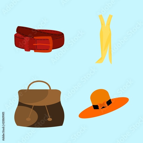 Wallpaper Mural woman clothes icons set Torontodigital.ca