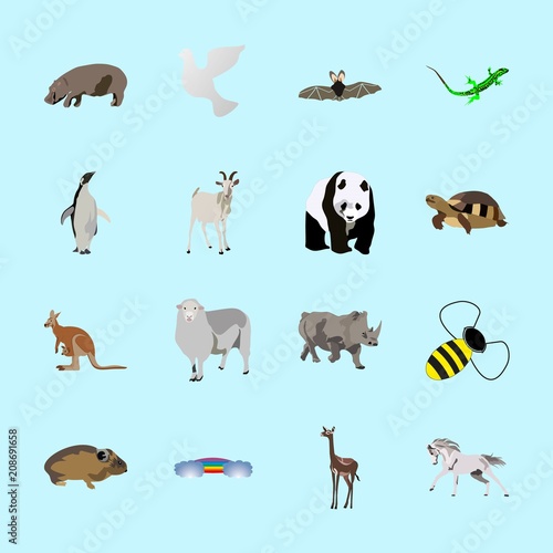animals icons set