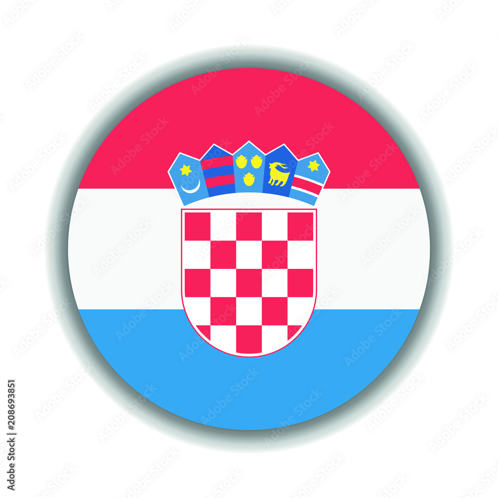 Button Kroatien Flagge 