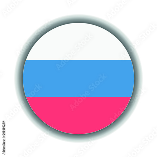Button Russland Flagge