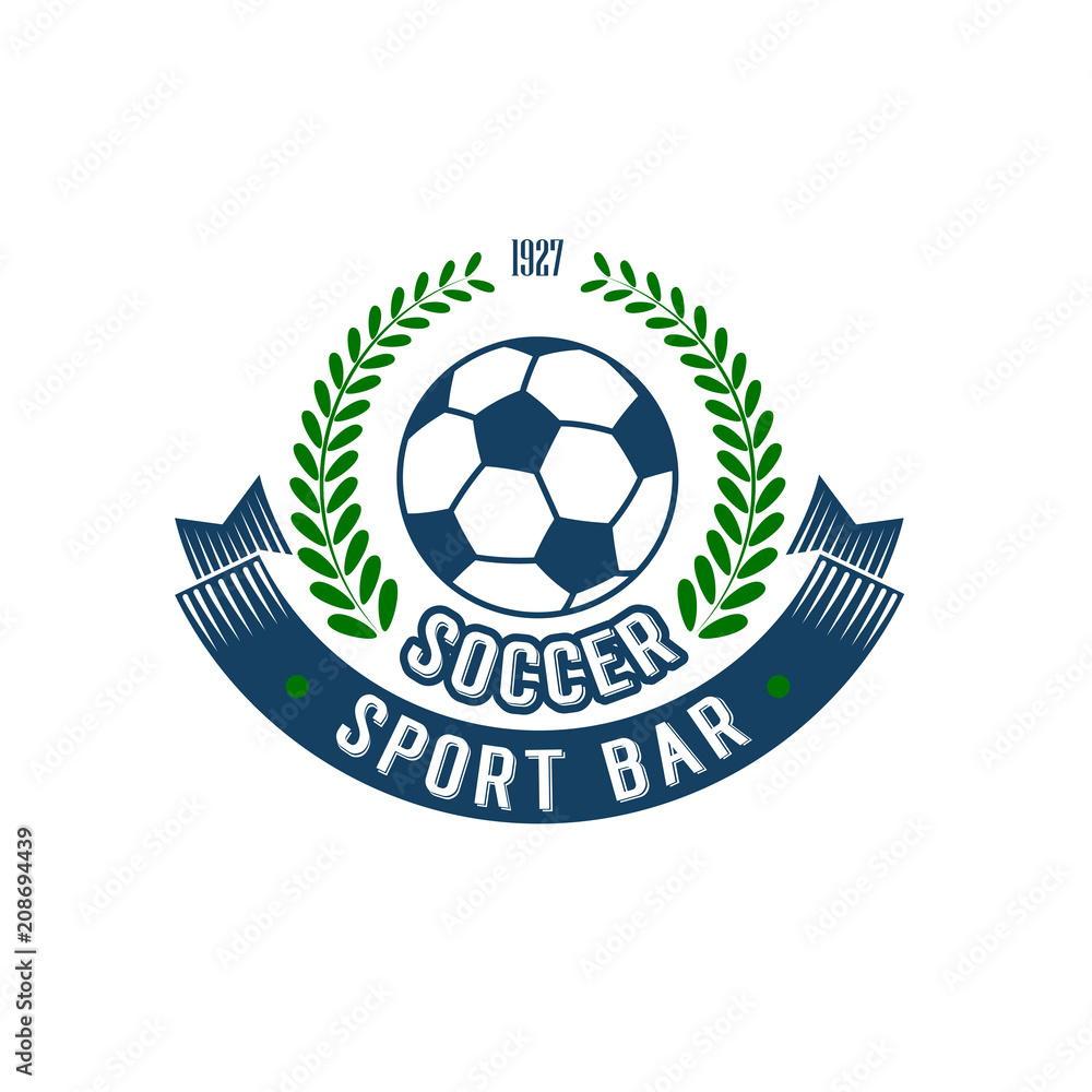 Emblem soccer sport bar Emblem soccer sport bar
