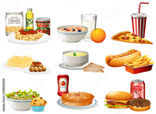 A Set of American Food