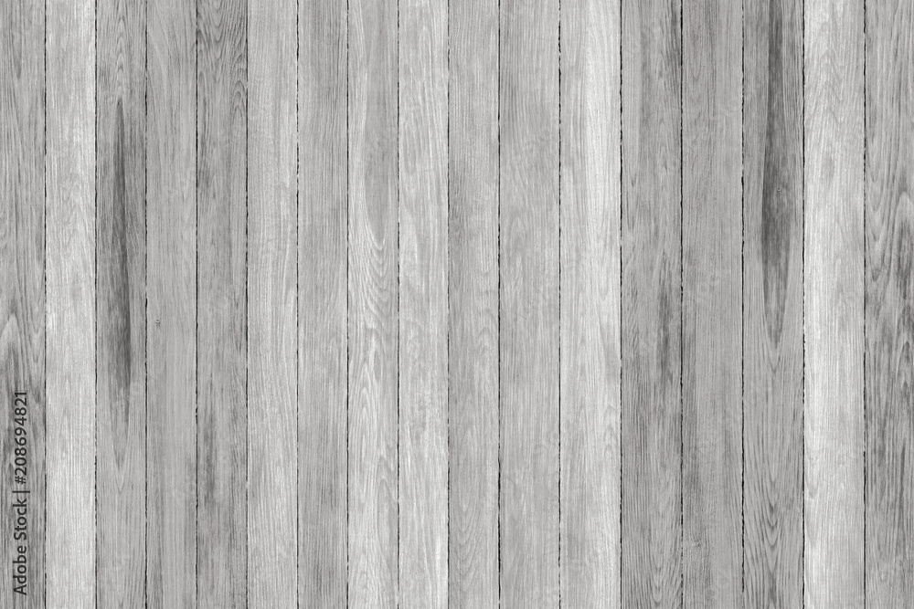 Naklejka premium White washed grunge wood panels. Planks Background. Old washed wall wooden vintage floor