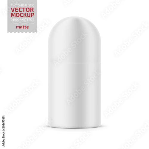 White matte dry deodorant stick.