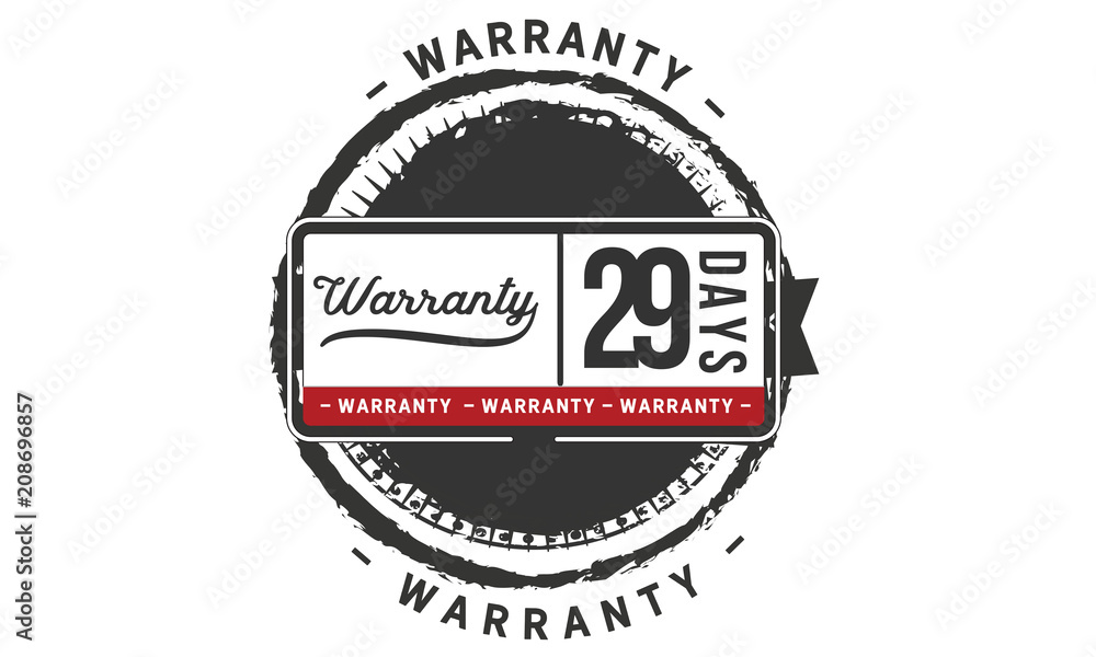 Fototapeta premium 29 days warranty icon vintage rubber stamp guarantee