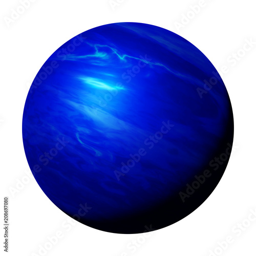Fototapeta Naklejka Na Ścianę i Meble -  planet Neptune, part of the solar system isolated on white background