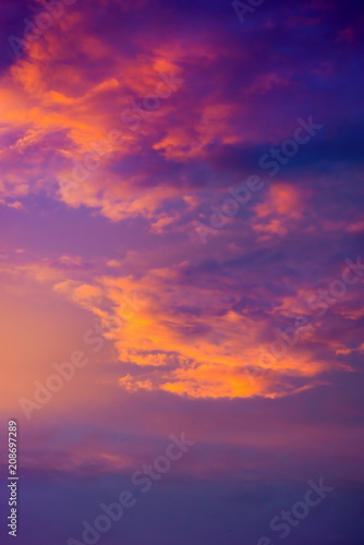 Beautiful sky with cloud formation background
