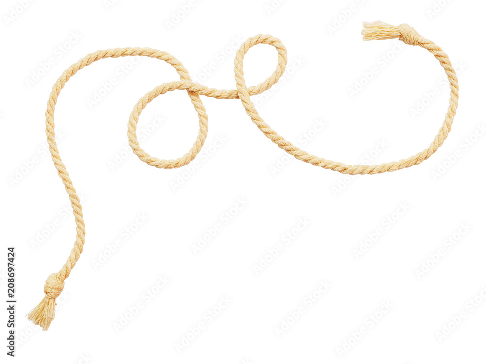 Beige cotton wavy rope