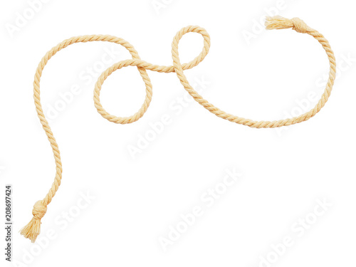 Beige cotton wavy rope
