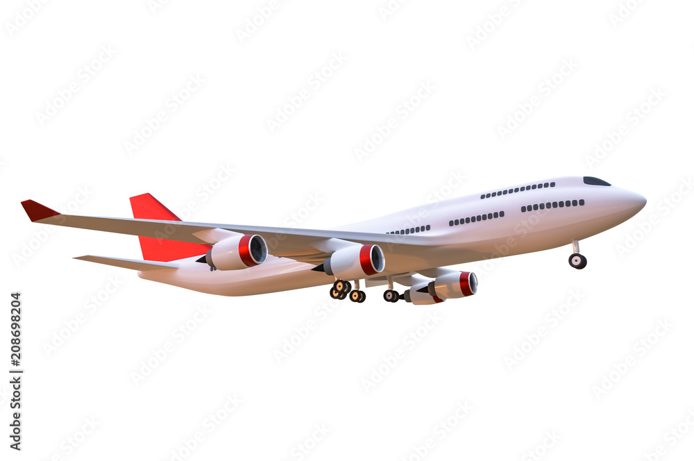 Naklejka premium Airplane isolated on white background