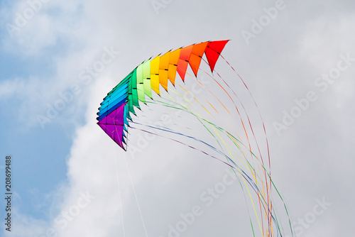 Stack of delta stunt kites photo