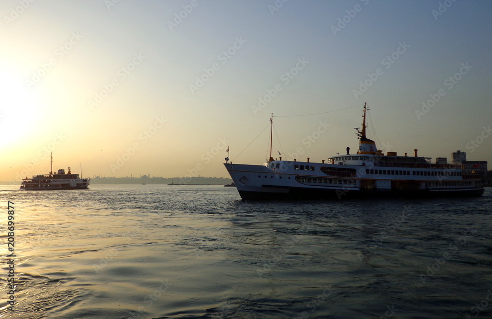 Passenger ferry at the Istanbul Bosphorus 