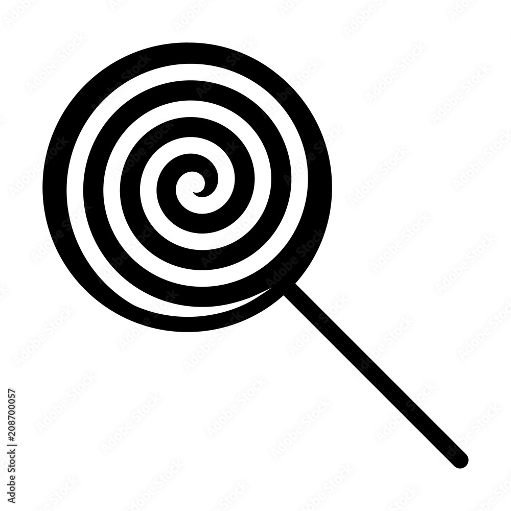 Swirl lollipop sucker or lolly candy flat vector icon for apps and websites Swirl lollipop sucker or lolly candy flat vector icon for apps and websites