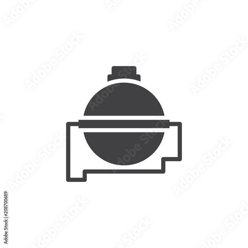 Water flask vector icon. filled flat sign for mobile concept and web design. Camping flask simple solid icon. Symbol, logo illustration. Pixel perfect vector graphics