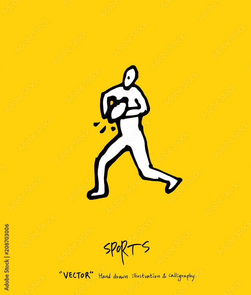 스포츠 포스터 / 손으로 그린 스포츠 그림