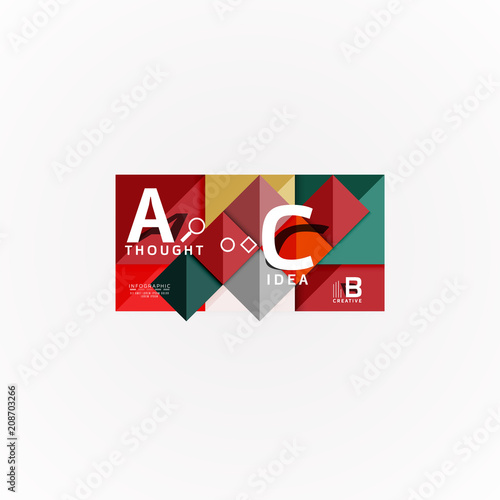 Geometric design abstract option infographics