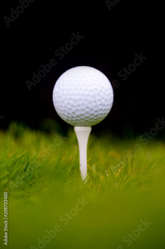 Golf ball on tee