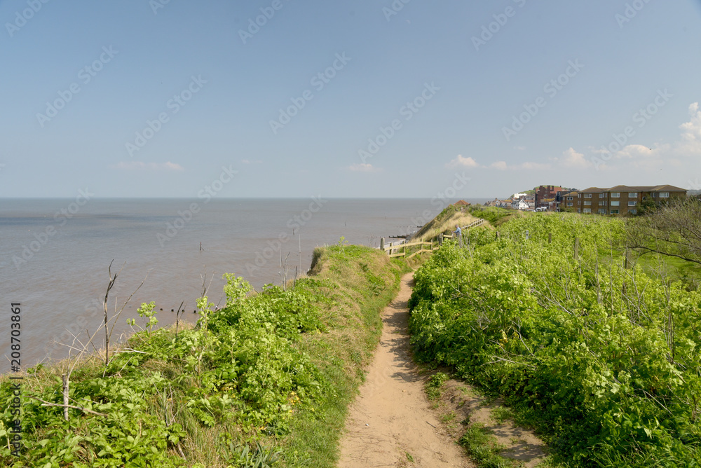 Norfolk coast path near Sheringham Norfolk coast path near Sheringham