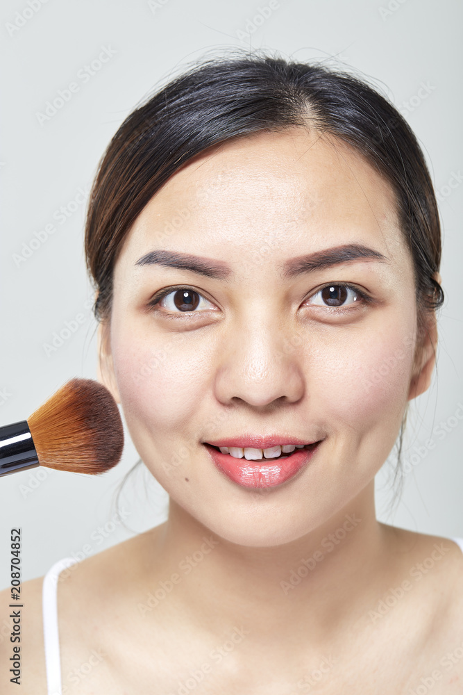 30s Asian woman face beauty skin care