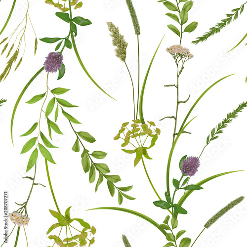 Seamless Pattern with Greenery