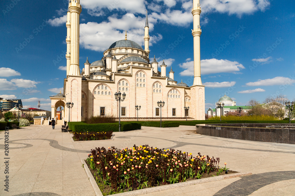 Grozny City and the mosque The heart of Chechnya
