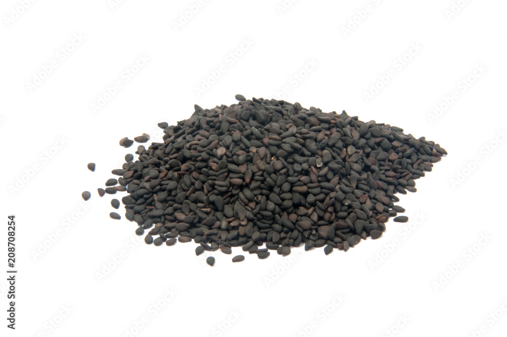 black sesame seeds isolated on the white black sesame seeds isolated on the white