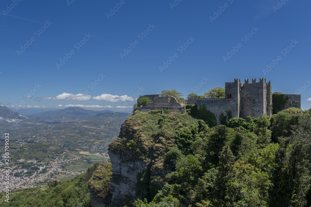 View from Erice ancient Sicily town