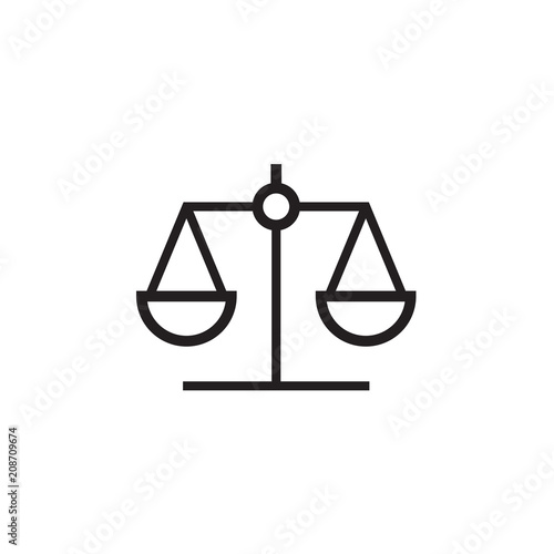 Law scale icon  Vector illustration, EPS10.