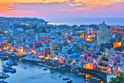 Architecture of Procida Island  Campania  Italy