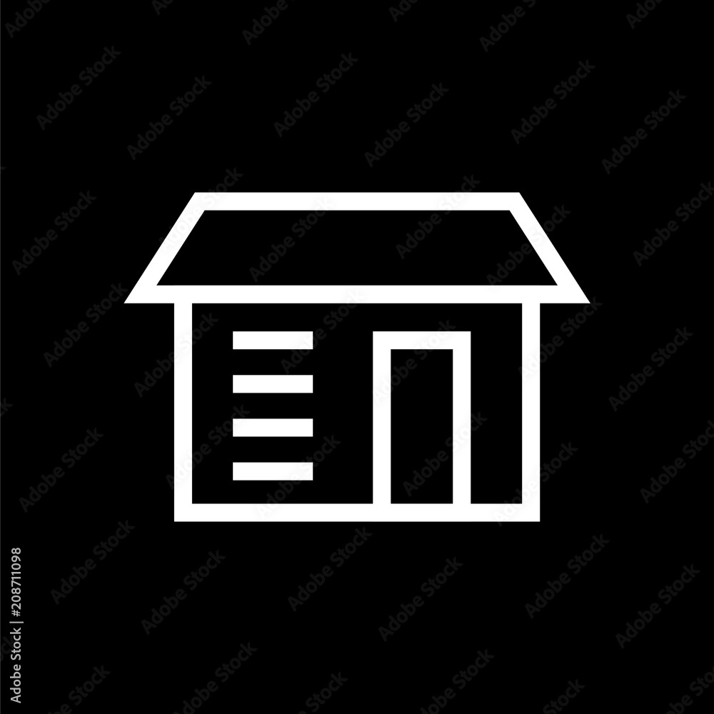 Building icon lined simple flat style illustration Building icon lined simple flat style illustration