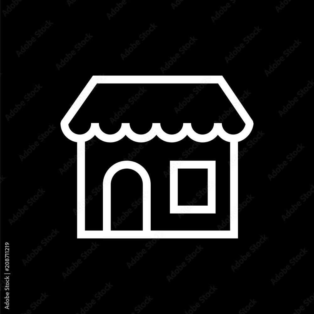 Building icon lined simple flat style illustration Building icon lined simple flat style illustration