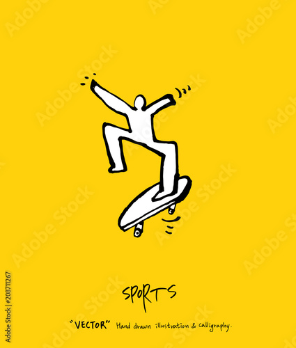 스포츠 포스터 / 손으로 그린 스포츠 그림